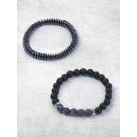 M142 ?? สร้อยข้อมือลูกปัดสีดำสำหรับท่านชาย Mens Bracelet (ส่งจากไทย) 9.9