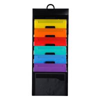 A4 Wall File Holder 6 Tier Expanding Wall Mounted/Hanging Document Paper Organizer Foldable for Daily School Office Use Note Books Pads