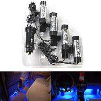 Onwrace 4X3LEDs 4 in 1 Car Charge 12V สีน้ำเงินตกแต่งภายในบรรยากาศแสงโคมไฟ
