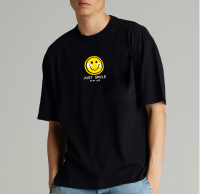 เสื้อมินิมอล ลาย JUST SMILE OVERSIZE ผ้าCOTTON100% พร้อมส่ง