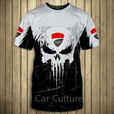 2023 New Summer Motorcycle Team Racing Riding T-Shirt for Ducati Breathable Clothing Black White