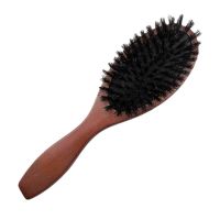 【CC】 New Arrival Hair Wood Handle Boar Bristle Beard Comb Styling Detangling Straighten Bristles Massage