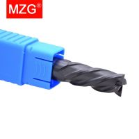 MZG 1PC 4 ขลุ่ย HRC45 CNC 4 6 8 10 12 มม. เครื่องกลึงเครื่องจักรกลึงเหล็กกล้าคาร์บอนเครื่องมือตัดแบนสี่เหลี่ยมแข็งคาร์ไบด์ End Mill