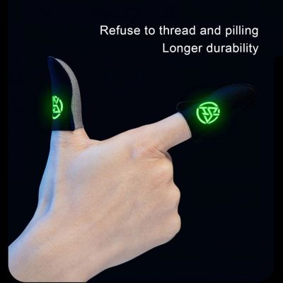 【jw】✟♞  2Pcs Covers Useful Reusable Gloves Conductivity Thumb Game Accessories