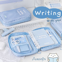 [เซ็ต] Writing With You ? Planner Set Diary Pencil Case สมุดแพลนเนอร์ กระเป๋าดินสอ สมุดโน๊ต ไดอารี่ แฟ้ม A6 by mimisplan