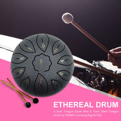 11 Tune Tongue Drum 6 Inch Steel Tongue Drum Kits Include Drumstick Finger Cots Drum Bag Drumstick Stand Instruments Accessories