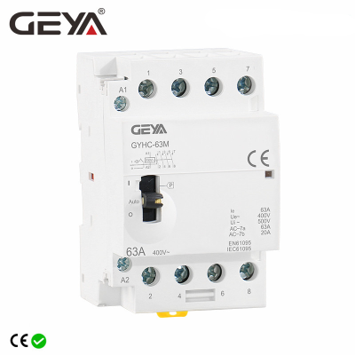 จัดส่งฟรี GEYA GYHC 4จุด63A 2NC2NO หรือ4NO 220โวลต์230โวลต์5060เฮิร์ตราง Din ครัวเรือน AC Modular คอนแทคด้วยตนเองการดำเนินงาน