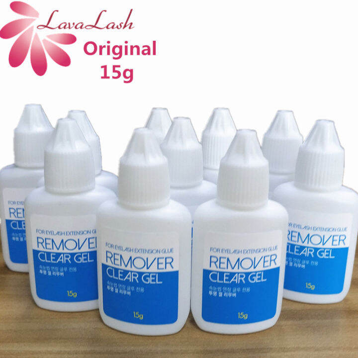 10 bottles Clear Gel Remover for Eyelash Extensions 15g Korean Original