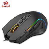 REDRAGON พรีเดเตอร์ USB M612แบบมีสาย Mouse Gaming RGB ความละเอียด8000 DPI เมาส์ออปติกเกมแบบตั้งโปรแกรมได้แสงไฟสำหรับคอมพิวเตอร์แล็ปท็อป PC