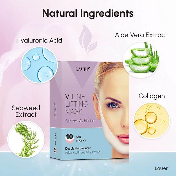 10 MASKS V Shaped Slimming Face Mask Double Chin Reducer V Line Lifting