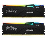 Kingston Fury Beast RGB DDR5 32GB5200 (16GX2) KF552C40BBAK2-32  (Lifetime Warranty)