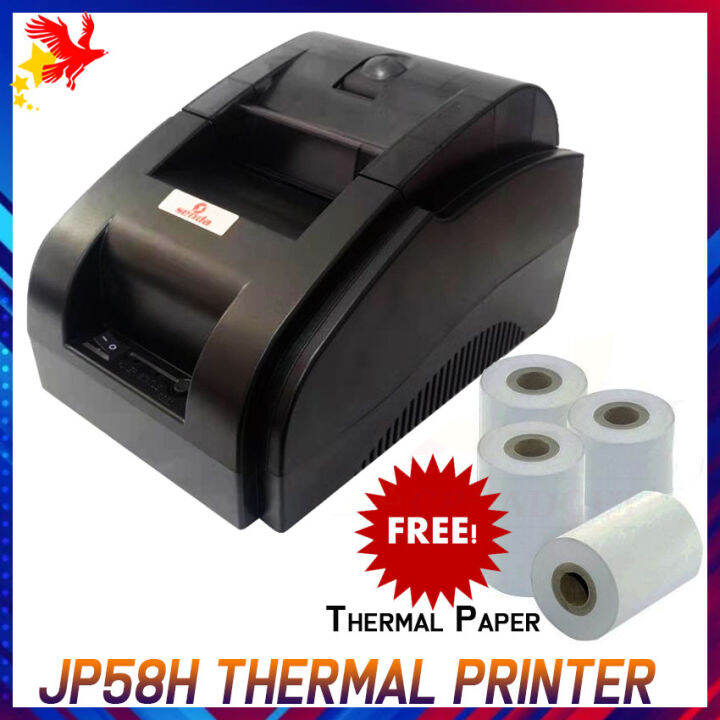 Senda Bluetooth / USB JP58H Thermal Receipt Printer for IOS + Android (Black) WITH 58mmx45mm