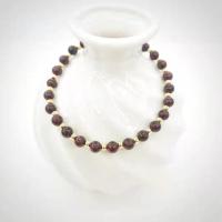 Real Garnet Bracelet Genuine Gemstones Dark Red Natural 14K Gold Filled Beads For Girl Women Jewelry Trend