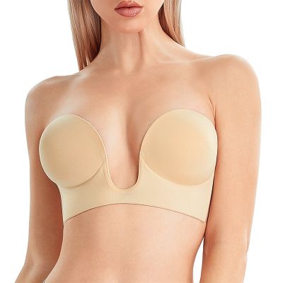 Cross-border small breasts together a strapless bra summer contact on the silica gel prevent sagging breasts stick convex 230579