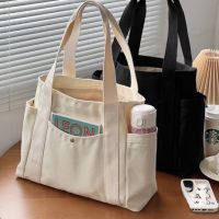 Shoulder Tote Bags Fashionable Canvas Handbags College Style Shoulder Bags Commuting Handbags Work Tote Bags