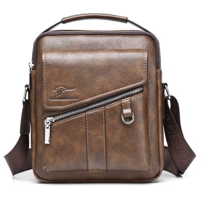 Luxury Kangaroo Brand Men Shoulder Bag Vintage Messenger Bag Leather Men Handbag Business PU Leather Crossbody Bags For Men