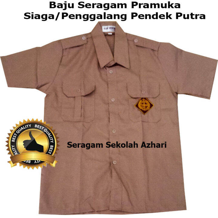 baju pramuka sd anak lengan pendek