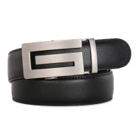 Mens Leather Belt Business Automatic Belt Luxury Brand Designer Cowhide white ratchet Belts for Man red 130cm Belts