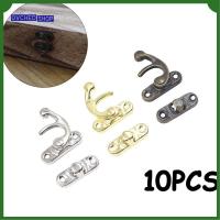 OVCHED SHOP 10PCS มินิ กระเป๋าหนัง เฟอร์นิเจอร์ สลักตกแต่ง Hasp พร้อมสกรู กุญแจ ตัวล็อคตัวล็อก