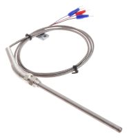 เซ็นเซอร์อุณหภูมิ Pt100ด้ายสาย M8 1M Thermocouple Probe 100Mm 3 Wires