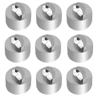 9 Pack 3.15 Inch Stainless Steel Cake Ring Molds Round Ring Mold for Cooking with Pusher