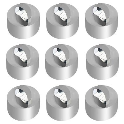9 Pack 3.15 Inch Stainless Steel Cake Ring Molds Round Ring Mold Round Small Cake Ring for Cooking with Pusher