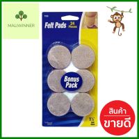 สักหลาดแบบกลม SOFT TOUCH 1.5 นิ้ว สีเทา 24 ชิ้นROUND FELT PAD SOFT TOUCH 1.5" GRAY 24EA **ขายดีที่สุด**