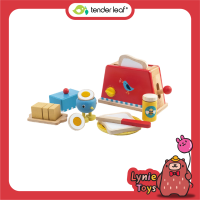 Tender Leaf Toys ของเล่นไม้ ของเล่นบทบาทสมมติ ชุดทำอาหาร ชุดเครื่องปิ้งขนมปัง Toaster and Egg Set