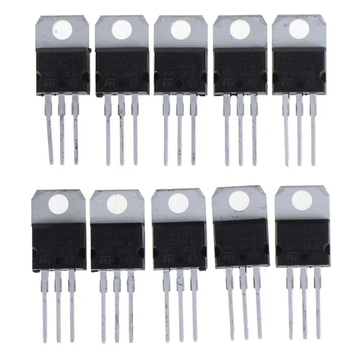 10 pcs new TIP142T inline TO220 NPN Darlington transistors Voltage