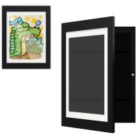 ❈♣✼ Magnetic Kids Art Frames Wood Children Flip Photo Frame Changeable Picture Frame Oil Painting Storage Box Art Frametory Project