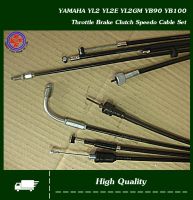 YAMAHA YL2 YL3E YL2GM YB90 YB10 THROTTLE &amp; BRAKE &amp; CLUTCH &amp; SPEEDOMETER CABLE SET "BLACK" "GRADE A" #สายเคเบิ้ล สายคันเร่ง สายเบรก สายคลัทช์ สายไมล์ อย่างดี