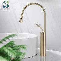 New Brushed Gold Bathroom Basin Faucet Single Lever 360 Spout Moder ss Hot Cold Mixer Water Sink Tap For Kitchen