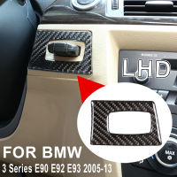 สำหรับ BMW 3 Series E90 2005-2012คาร์บอนไฟเบอร์ภายในรถสวิทช์จุดระเบิดตกแต่งปกสติกเกอร์อุปกรณ์เสริมในรถยนต์