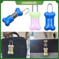 ZOWBRSH สีแบบสุ่ม ล็อคด้วยรหัสผ่าน3หลัก สังกะสีอัลลอยด์ ป้องกันการโจรกรรม ล็อคตู้หอพัก สร้างสรรค์และสร้างสรรค์ รูปร่างกระดูกรูปร่าง ล็อครหัสความปลอดภัย การเดินทางการเดินทาง