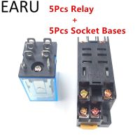 【YP】 5Pcs LY2NJ HH62P HHC68A-2Z Electromagnetic Relay 10A 8PIN Coil DPDT With Socket Base DC12V24V AC110220V