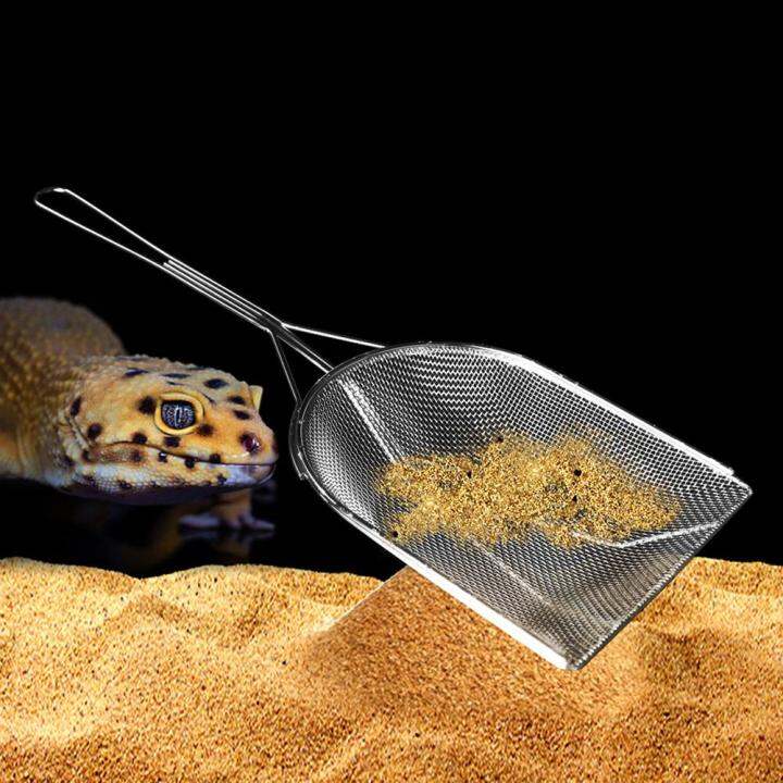 Reptile Stainless Steel Litter Shovel Sand Scoop Cleaning Tools For