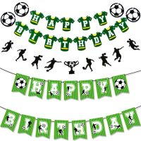 Soccer Party Decoration Soccer Banner Soccer Theme Happy Bday Bunting Sign Soccer Party Supplies for Kids Boys Soccer Fans Party Banners Streamers Con