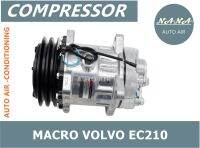 สินค้าคุณภาพ มือ1 COMPRESSOR MACRO VOLVO EC210 คอมแอร์รถยนต์  รถแทร็กเตอร์  Rate Voltage : 24V ส่งไว ส่งฟรี