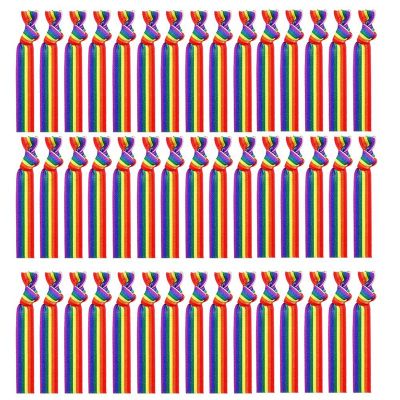100PCS Pride Month Unisex Rainbow Bandana Gay Pride Handkerchief Wristband Nylon + Spandex Wrist Strap Wrist Band