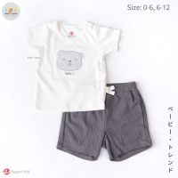 Elegant Kids by Lilsoft Baby ชุดเซ็ทลูกชาย 0-12 เดือน ชุดเด็กอ่อน เสื้อแขนสั้นกางเกงขาสั้น ผ้าคอตตอน ลายน่ารัก