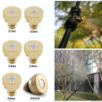 10Pcs20Pcs หัวฉีดสเปรย์น้ำ Sprinklers Misting ระบบระบายความร้อนกลางแจ้งทองเหลือง Misting หัวฉีด0.10.20.30.40.50.60.70.8มม.