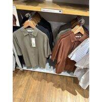 UNIQLO เสื้อเสื้อยืดแบบหลวมลำลองแขนสั้นสำหรับครอบครัวชายและหญิงเสื้อโปโลตัวยู457264