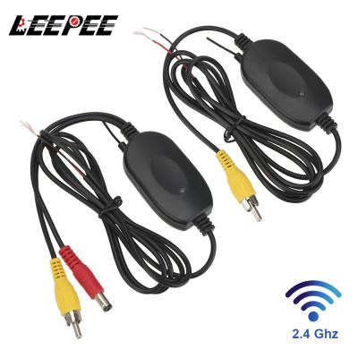 LEEPEE 2.4G Wireless Video Transmitter Receiver Kit for Car Rear View Camera and DVD Monitor Screen Reverse Backup Rearview Cam