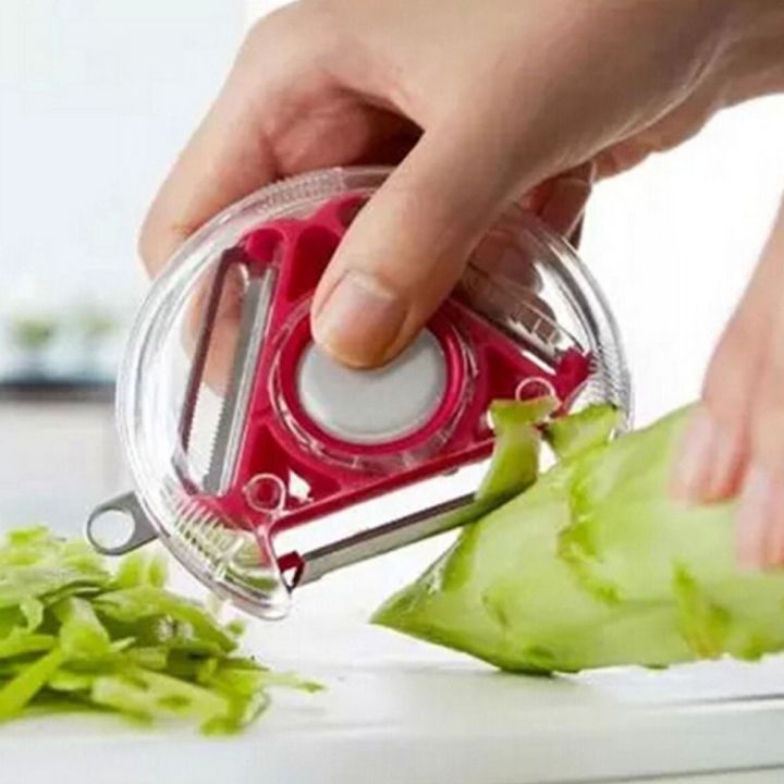 htrxb-ทำมือสแตนเลสเหล็กอเนกประสงค์แบบพกพาสำหรับฟักทองแครอทแตงกวาหมุนเครื่องปอกมันฝรั่งปอกผักที่ขูดผลไม้