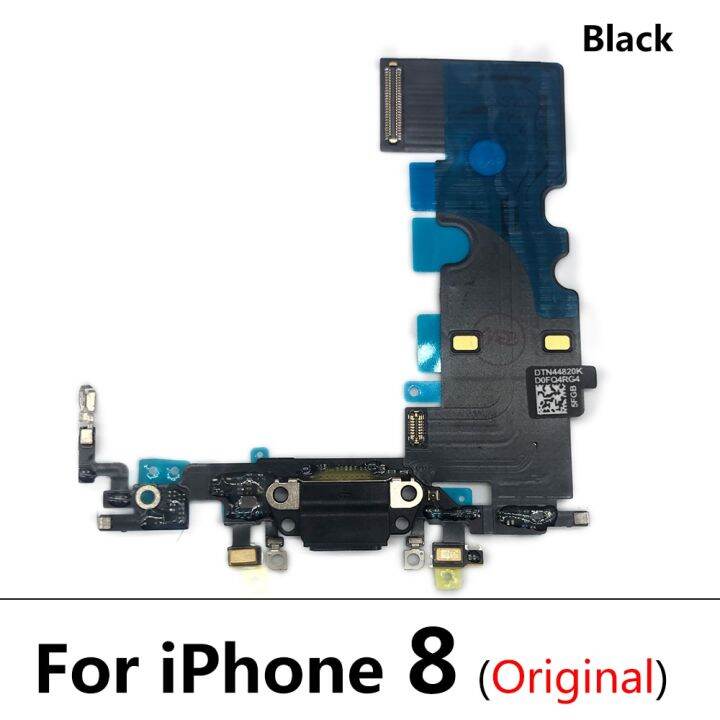 5-ชิ้น-ล็อต-บอร์ดชาร์จใหม่ดั้งเดิม-100-สําหรับ-iphone-7-8-plus-x-xs-usb-port-connector-แท่นชาร์จริบบิ้นพร้อมไมโครโฟน