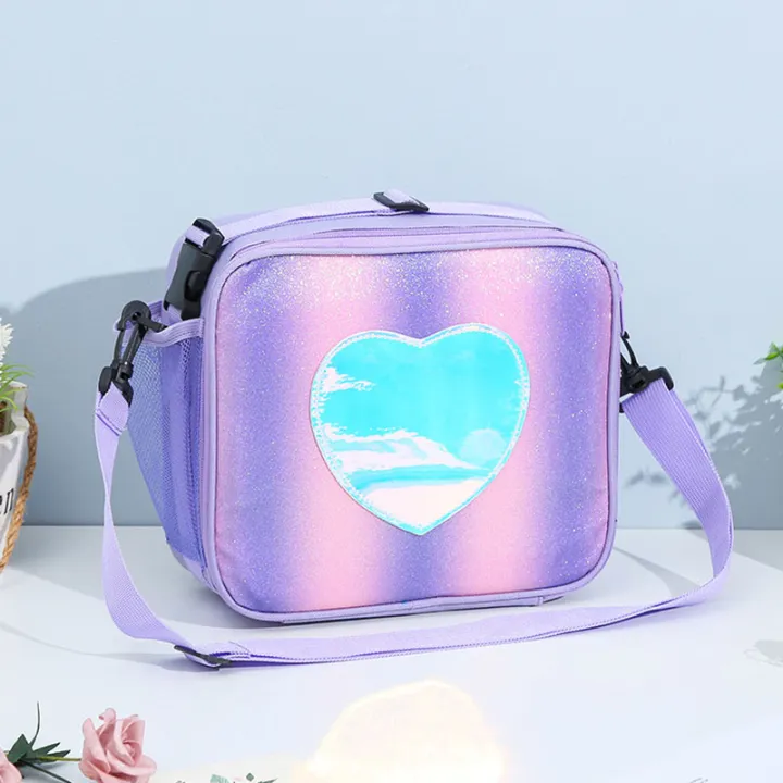 【ZNBY】Kids Insulated Lunch Boxes For School Girls Lunch Bag Rainbow