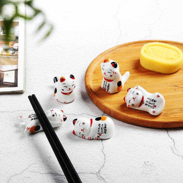 kitten-pen-holder-cute-chopstick-holder-ceramic-chopstick-holder-maneki-neko-ceramic-chopstick-rack-hotel-chopstick-pillow-chopstick-pillow