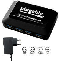 【Free-delivery】 Gadget Lab Bd 4-พอร์ต USB 3.0 Hub พร้อมอะแดปเตอร์ USB 3.0 1X4กล่อง Hub แยกสำหรับ PC Macs.