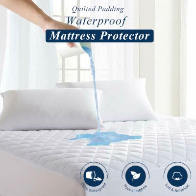 Quilted Waterproof Mattress Pad Cover Super Soft Mattress Topper Breathable Absorbent Personal Care Mattress Protector