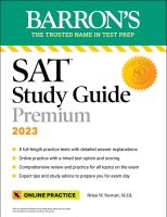 (C221) 9781506264578 BARRONS SAT STUDY GUIDE PREMIUM, 2023: COMPREHENSIVE REVIEW+8 PRACTICE TESTS+AN ONLINE TIMED TEST ผู้แต่ง : BRIAN W. STEWART